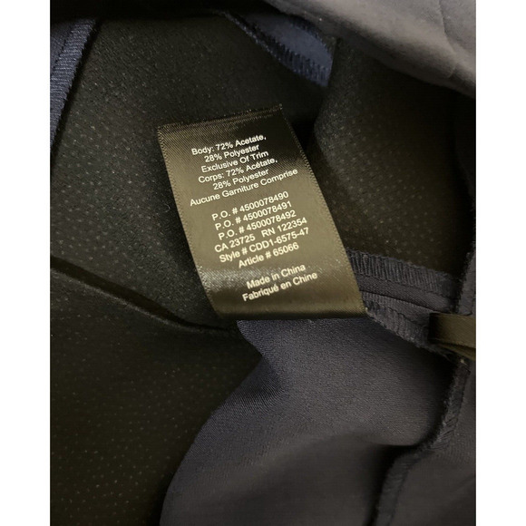 Aritzia Babaton Wide Leg pants Size 2 Navy Blue Side Zip Pocket-less - Picture 7 of 11